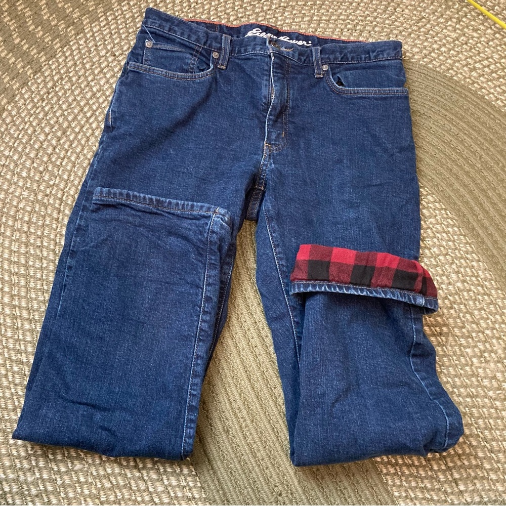 Eddie Bauer Flannel Lined Jeans Size 32x30